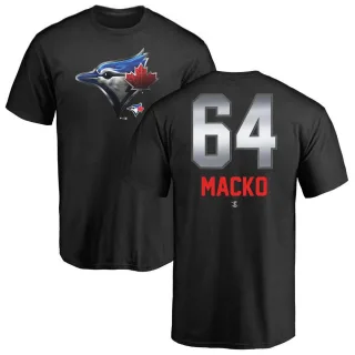 Men's Toronto Blue Jays Adam Macko Black Midnight Mascot T-Shirt