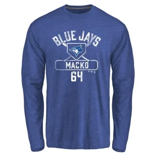 Men's Toronto Blue Jays Adam Macko Royal Base Runner Long Sleeve T-Shirt