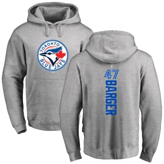 Men's Toronto Blue Jays Addison Barger Ash Backer Pullover Hoodie