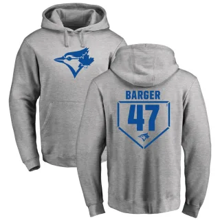 Men's Toronto Blue Jays Addison Barger Gray Branded RBI Pullover Hoodie - Heathered