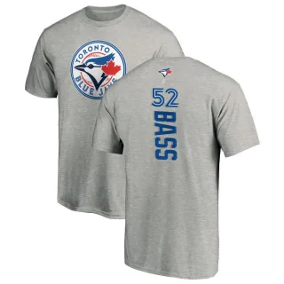 Men's Toronto Blue Jays Anthony Bass Ash Backer T-Shirt