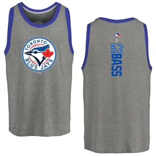 Men's Toronto Blue Jays Anthony Bass Ash Backer Tank Top