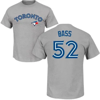 Men's Toronto Blue Jays Anthony Bass Gray Roster T-Shirt