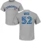 Men's Toronto Blue Jays Anthony Bass Gray Roster T-Shirt