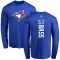 Men's Toronto Blue Jays Anthony Bass Royal Backer Long Sleeve T-Shirt