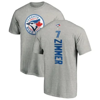 Men's Toronto Blue Jays Bradley Zimmer Ash Backer T-Shirt