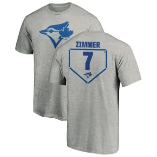 Men's Toronto Blue Jays Bradley Zimmer Gray RBI T-Shirt Heathered