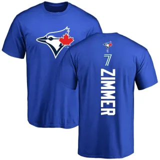 Men's Toronto Blue Jays Bradley Zimmer Royal Backer T-Shirt