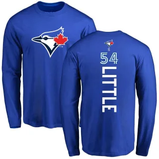 Men's Toronto Blue Jays Brendon Little Royal Backer Long Sleeve T-Shirt