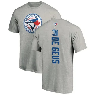 Men's Toronto Blue Jays Brett de Geus Ash Backer T-Shirt