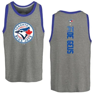 Men's Toronto Blue Jays Brett de Geus Ash Backer Tank Top