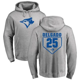 Men's Toronto Blue Jays Carlos Delgado Gray Branded RBI Pullover Hoodie - Heathered