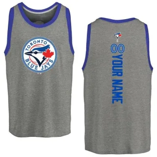 Men's Toronto Blue Jays Custom Ash Backer Tank Top