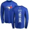 Men's Toronto Blue Jays Custom Royal Backer Long Sleeve T-Shirt