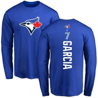 Men's Toronto Blue Jays Damaso Garcia Royal Backer Long Sleeve T-Shirt