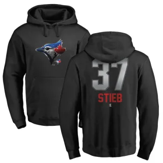 Men's Toronto Blue Jays Dave Stieb Black Branded Midnight Mascot Pullover Hoodie -