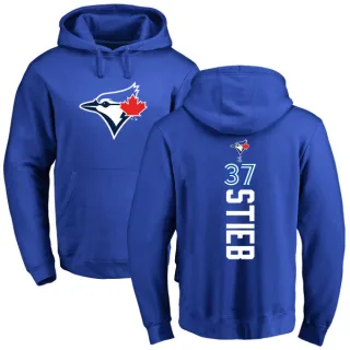 Men's Toronto Blue Jays Dave Stieb Royal Backer Pullover Hoodie