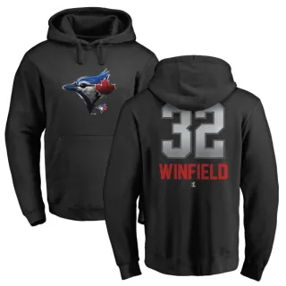 Men's Toronto Blue Jays Dave Winfield Black Branded Midnight Mascot Pullover Hoodie -