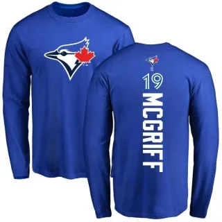 Men's Toronto Blue Jays Fred Mcgriff Royal Backer Long Sleeve T-Shirt