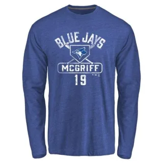 Men's Toronto Blue Jays Fred Mcgriff Royal Base Runner Long Sleeve T-Shirt