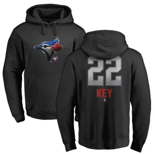 Men's Toronto Blue Jays Jimmy Key Black Branded Midnight Mascot Pullover Hoodie -