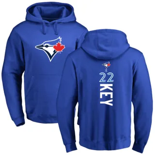 Men's Toronto Blue Jays Jimmy Key Royal Backer Pullover Hoodie