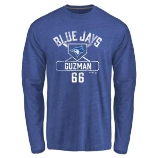 Men's Toronto Blue Jays Juan Guzman Royal Base Runner Long Sleeve T-Shirt