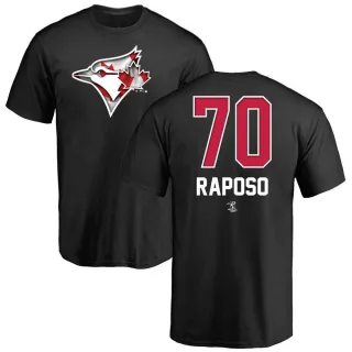 Men's Toronto Blue Jays Nicholas Raposo Black Name and Number Banner Wave T-Shirt