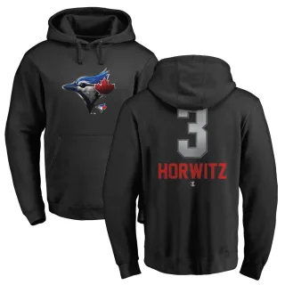 Men's Toronto Blue Jays Spencer Horwitz Black Branded Midnight Mascot Pullover Hoodie -