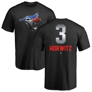 Men's Toronto Blue Jays Spencer Horwitz Black Midnight Mascot T-Shirt