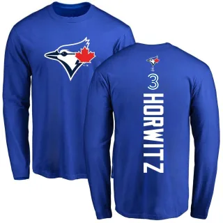 Men's Toronto Blue Jays Spencer Horwitz Royal Backer Long Sleeve T-Shirt