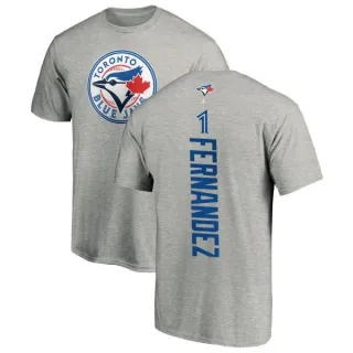 Men's Toronto Blue Jays Tony Fernandez Ash Backer T-Shirt