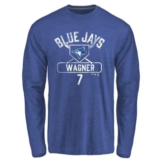 Men's Toronto Blue Jays Will Wagner Royal Base Runner Long Sleeve T-Shirt