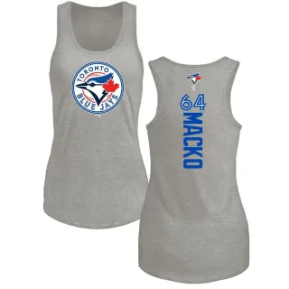 Women's Toronto Blue Jays Adam Macko Ash Backer Tank Top