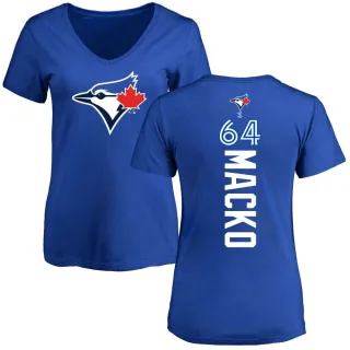 Women's Toronto Blue Jays Adam Macko Royal Backer Slim Fit T-Shirt