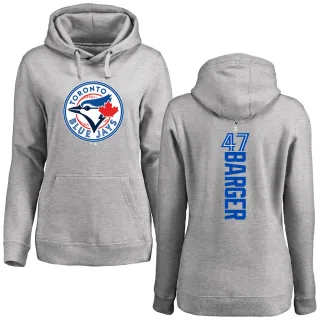 Women's Toronto Blue Jays Addison Barger Ash Backer Pullover Hoodie