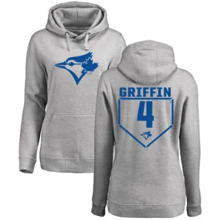 Women's Toronto Blue Jays Alfredo Griffin Gray Branded RBI Pullover Hoodie - Heathered