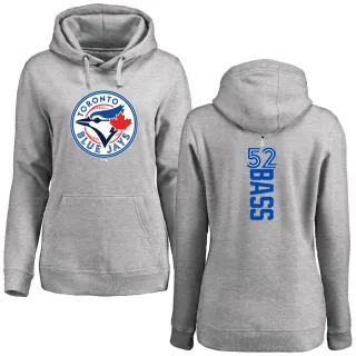 Women's Toronto Blue Jays Anthony Bass Ash Backer Pullover Hoodie