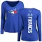 Women's Toronto Blue Jays Bowden Francis Royal Backer Slim Fit Long Sleeve T-Shirt