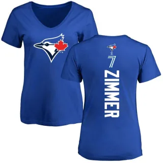 Women's Toronto Blue Jays Bradley Zimmer Royal Backer Slim Fit T-Shirt