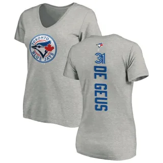 Women's Toronto Blue Jays Brett de Geus Ash Backer Slim Fit T-Shirt