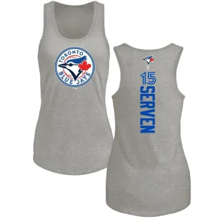 Women's Toronto Blue Jays Brian Serven Ash Backer Tank Top