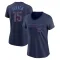 Women's Toronto Blue Jays Brian Serven Navy 2024 City Connect V-Neck T-Shirt