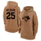 Women's Toronto Blue Jays Carlos Delgado Brown 2023 Salute to Service Pullover Hoodie