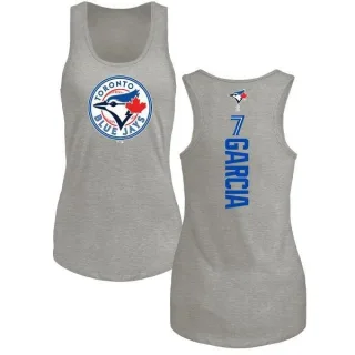 Women's Toronto Blue Jays Damaso Garcia Ash Backer Tank Top