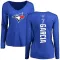 Women's Toronto Blue Jays Damaso Garcia Royal Backer Slim Fit Long Sleeve T-Shirt