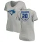 Women's Toronto Blue Jays Daniel Vogelbach Gray RBI Slim Fit V-Neck T-Shirt Heathered