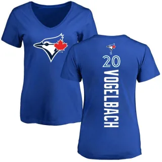 Women's Toronto Blue Jays Daniel Vogelbach Royal Backer Slim Fit T-Shirt