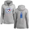 Women's Toronto Blue Jays Danny Ainge Ash Backer Pullover Hoodie