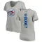 Women's Toronto Blue Jays Darwin Barney Ash Backer Slim Fit T-Shirt